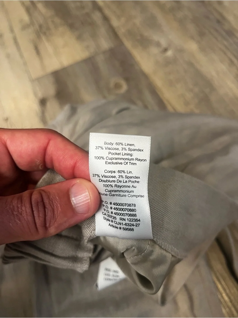 NWT ARITZIA Babaton Cohen Linen Blend Pant Cropped Tan Business Casual Women’s 0